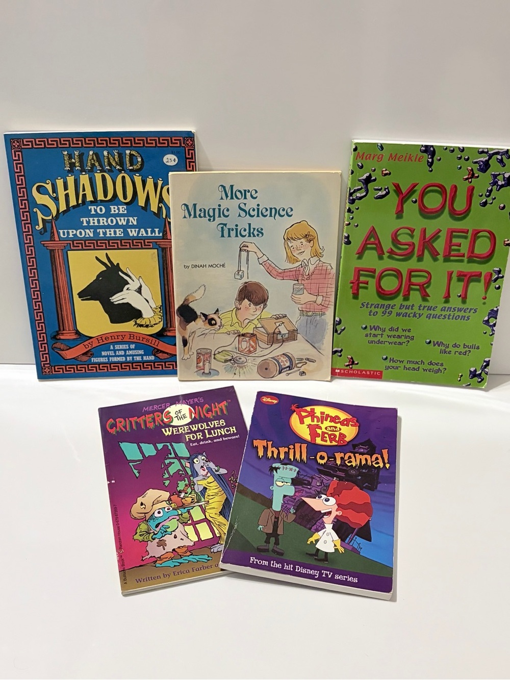 Kids Book Lot Science Magic Thrill Chapter Books Hand Shadows Educational